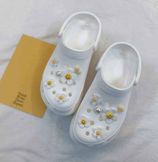 스마일지비츠/실내화꾸미기/귀여운지비츠/꽃지비츠