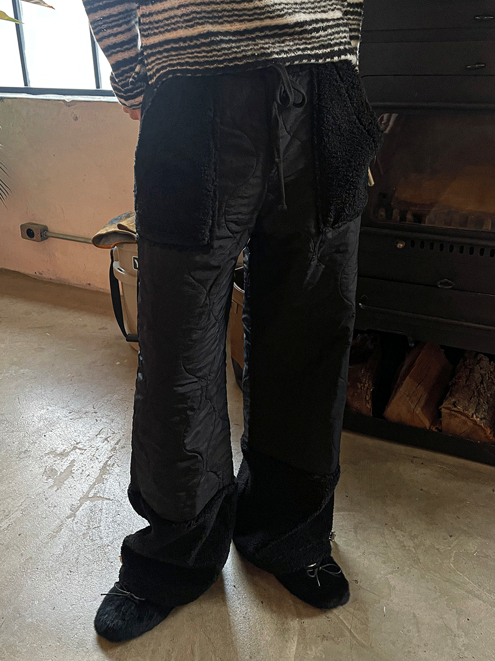 WOOL PADDING PANTS