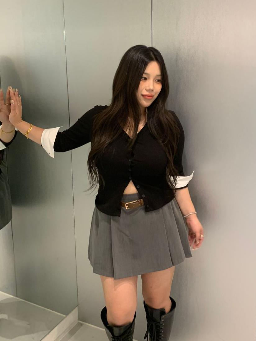 데이지투엘 [완전강추]몰리 셔츠 레이어드 골지 7부 가디건 티셔츠