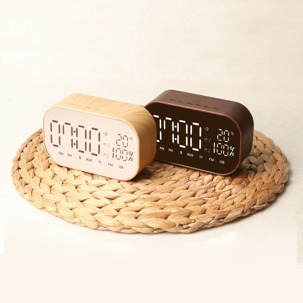 LED 우드 알람 시계 라디오 블루투스 스피커 SNP-W8 Pro