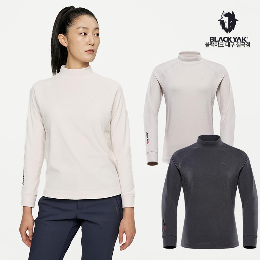 블랙야크 여성 등산티셔츠 M코지폴라텍티셔츠 겨울 기모 목폴라 이너 아웃도어 상의