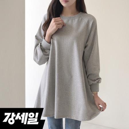 이런 상품 어때요? 나그랑 여성 루즈핏 A라인 레깅스티 무지 맨투맨 플레어 롱 티셔츠 가을 간절기 캠즈