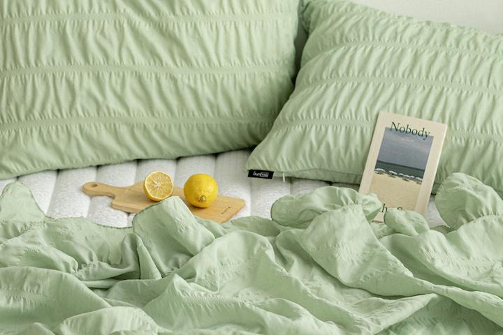 [5%쿠폰]셔링 시어서커 프릴 에이드 여름 홑이불세트(SS/Q) 5colors