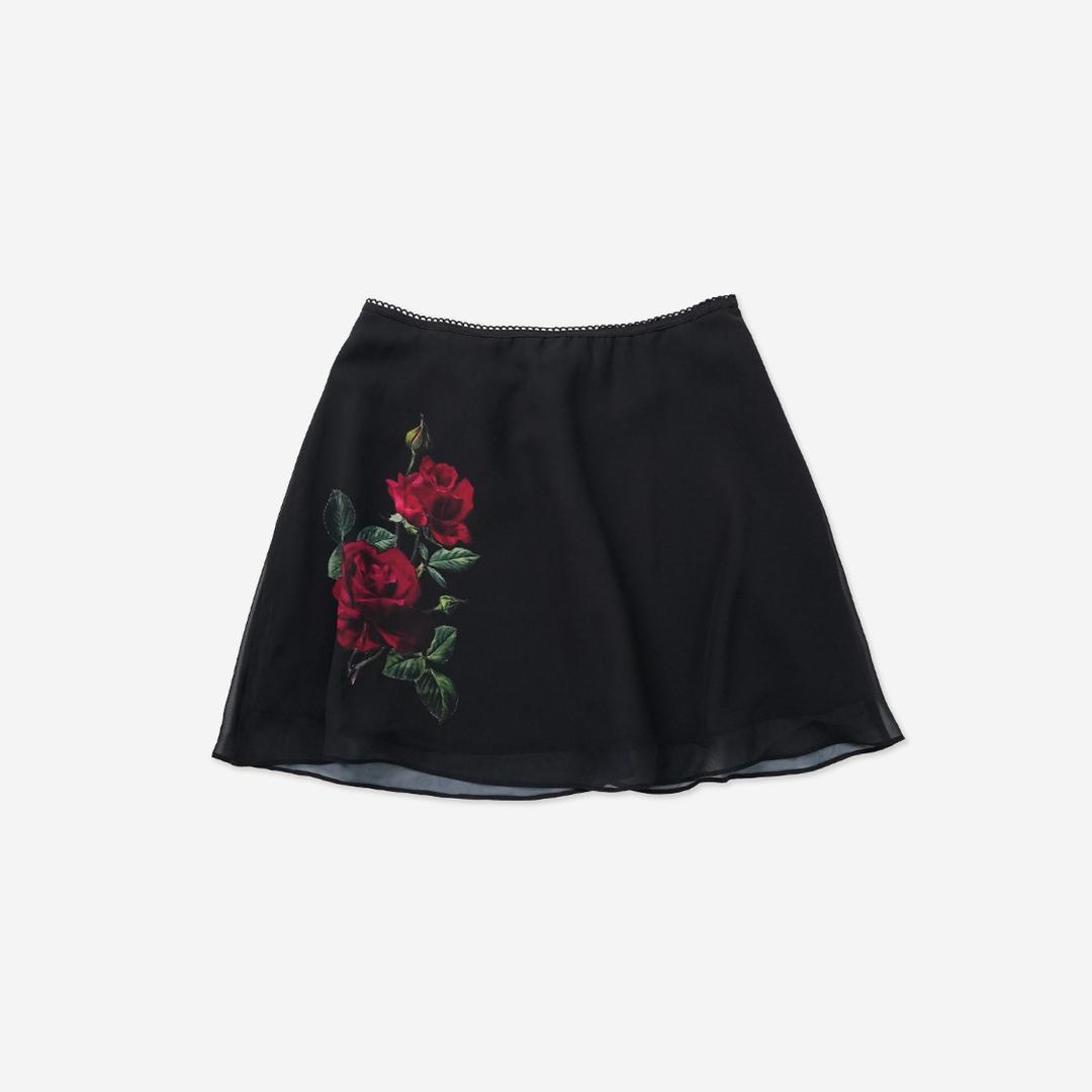 ROSE LAYERED SKIRT [BLACK]