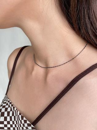 [silver925] morse choker necklace
