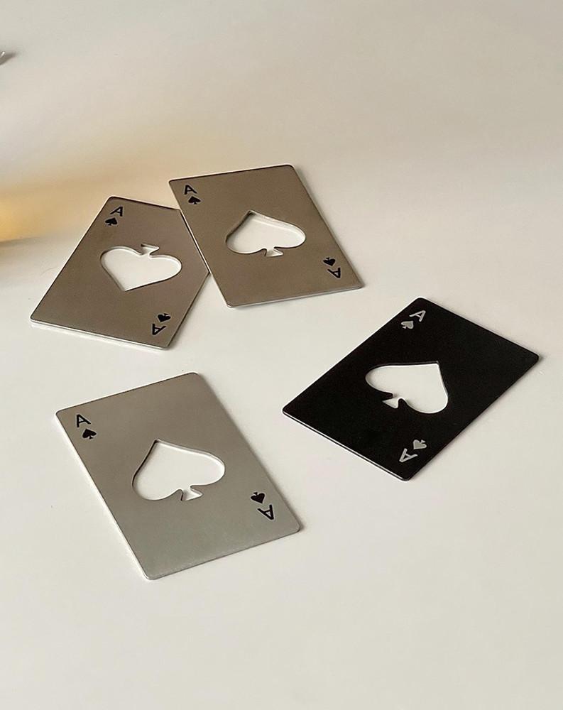 1+1 스페이드 오프너 클로버 포커 스텐 와인오프너 맥주병 병따개