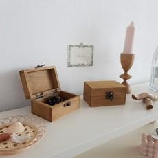 빈티지 오동 나무 미니 원목 반지함 케이스 악세서리함 엔틱 정리함 약통 영양제 보관함 다꾸 수납 상자