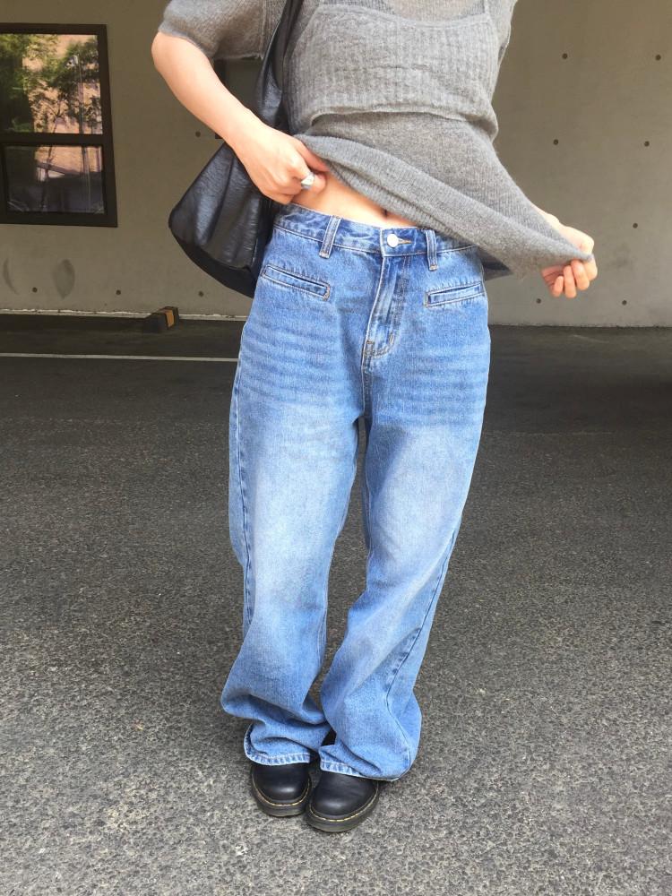 [VILLABUNONG]데일리 턱 데님