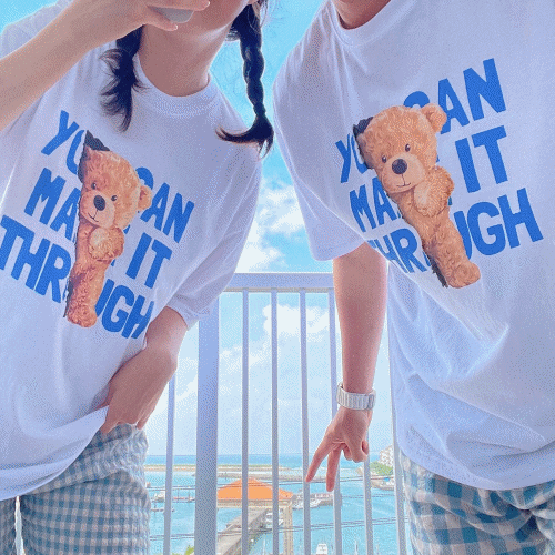 자체제작 커플 반팔티 여름 잠옷 바지 남녀공용 파자마 빅사이즈 시밀러룩 휴가룩 홈웨어