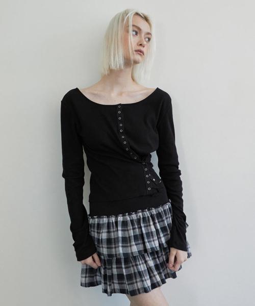 렌세(RENSE)  Line Snap Long Sleeve Black - 사이즈 & 후기 | 무신사