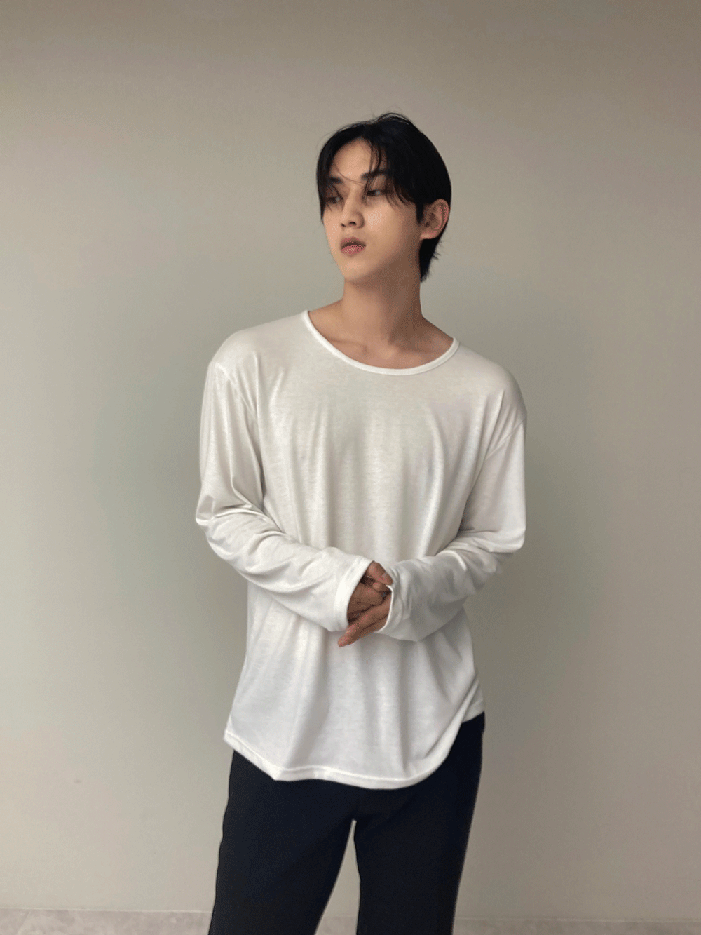 u-neck long sleeve (5color)