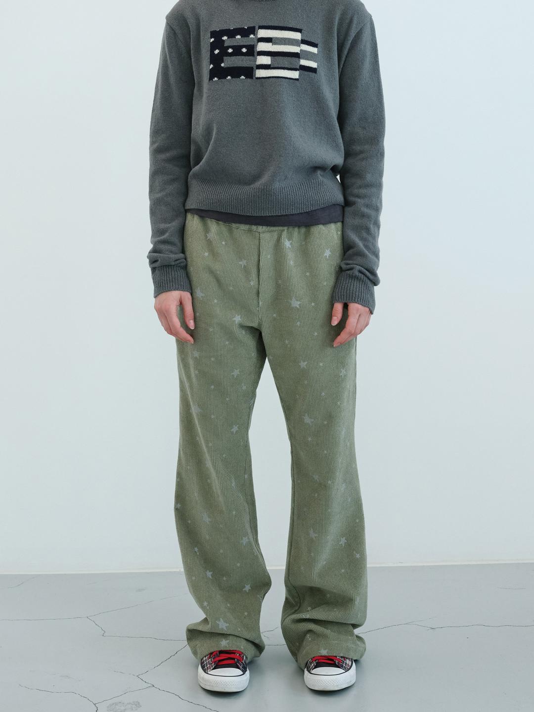 스타 밴딩 부츠컷 팬츠 (Mint)