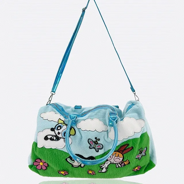 [대용량/단독] 퍼프걸 페이크퍼 탑핸들 가방 크로스백