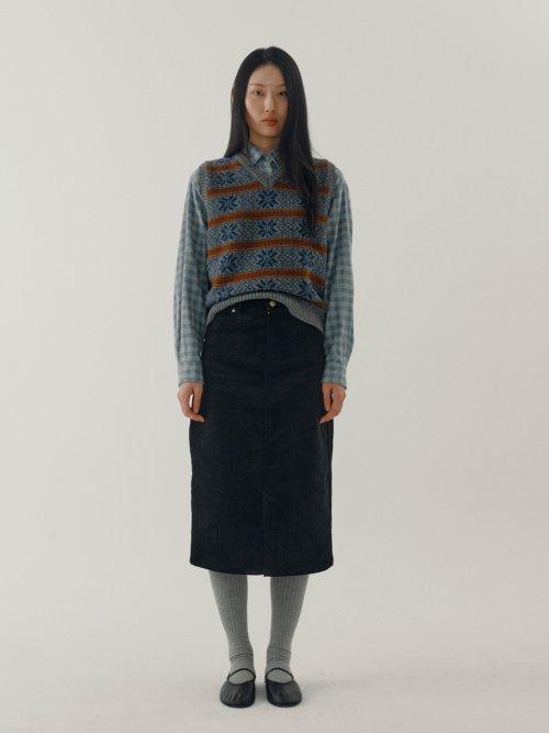 Goldie Corduroy Skirt (Black)