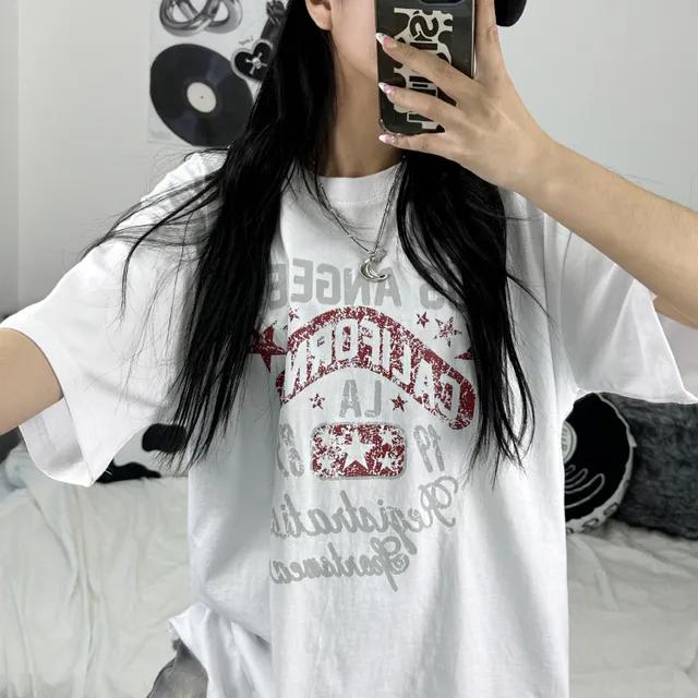 로스 엔젤 빈티지 프린팅 루즈 티셔츠(3color)