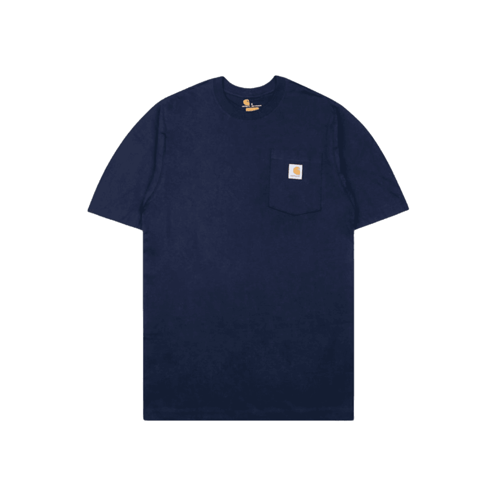 칼하트 루즈핏 헤비웨이트 숏슬리브 포켓 레귤러 티셔츠 네이비