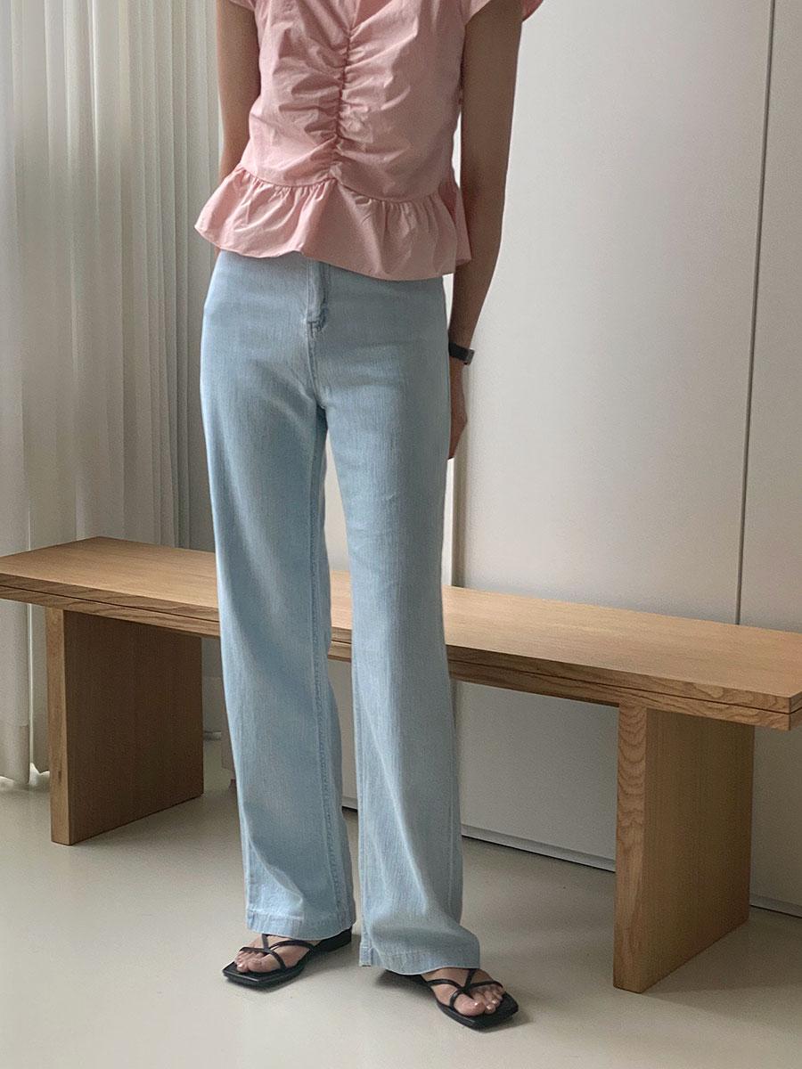 [시즌오프] 린스 소프트 썸머 와이드 롱 데님 2color