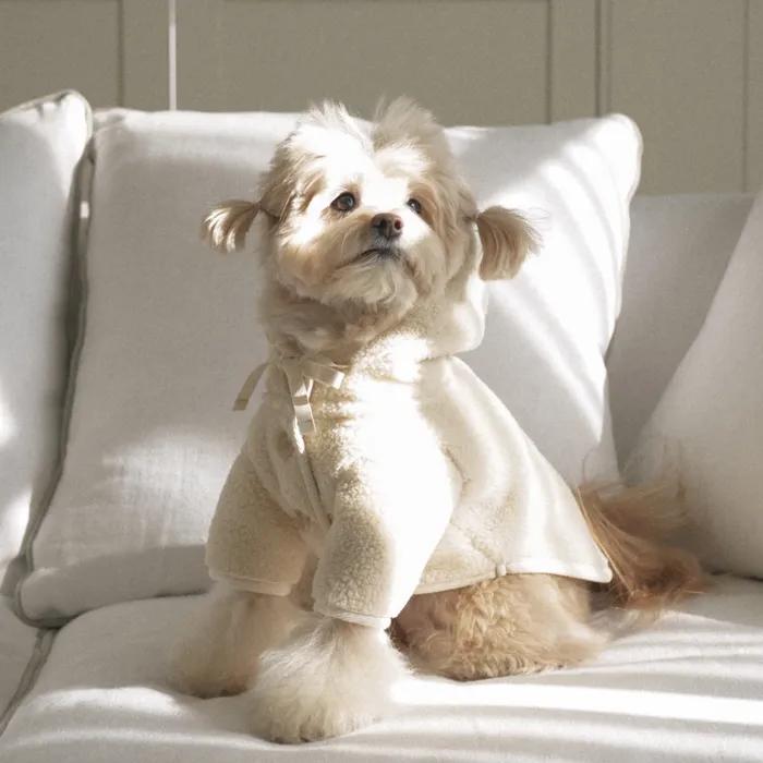 시어링 후드 자켓 (Cream)