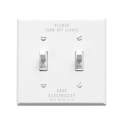 P.F.S. toggle switch plate_2구 white