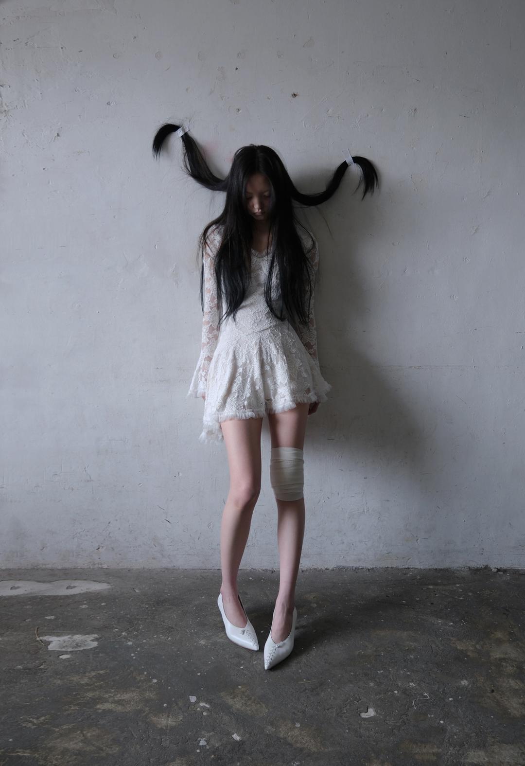 Antique Lace Unbalance Dress