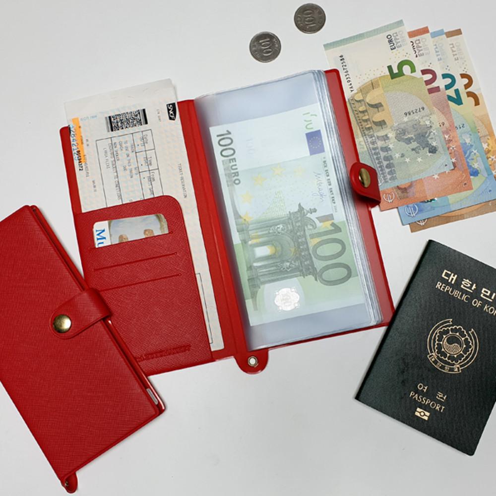 유럽 해외여행 소품 지갑 여권 케이스 베트남 슬림 동지갑 만들기 유로지갑 티켓보관