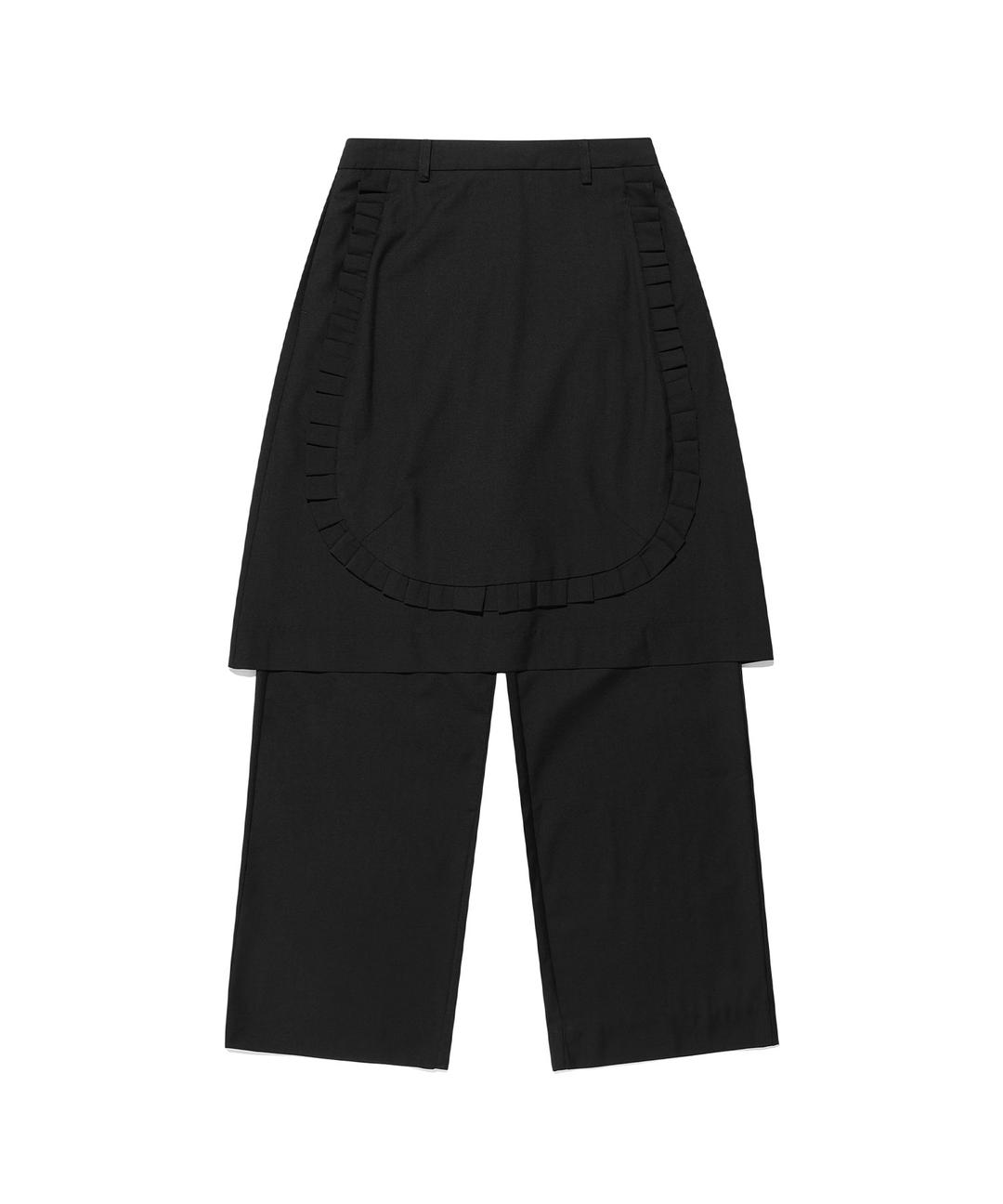 ffats frill layered skirt pants[black]