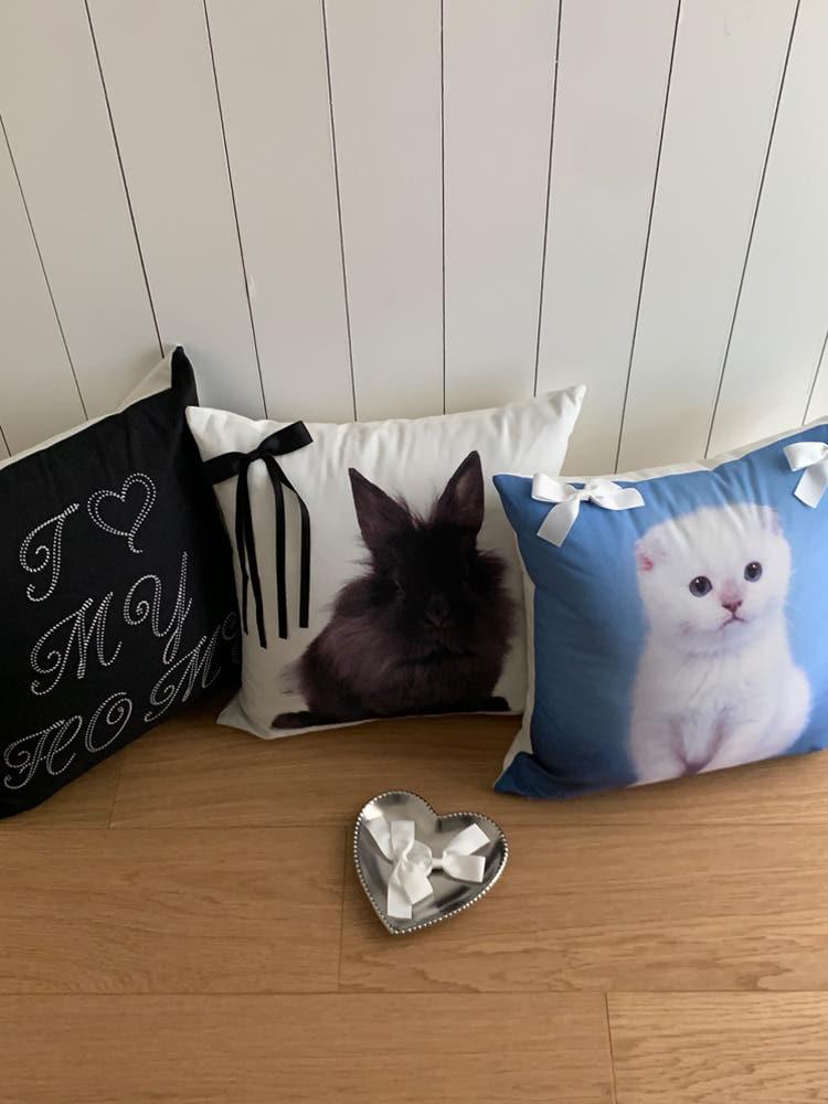 리본 포인트 옥스포드 인테리어 거실 소파 쿠션 커버 쿠션솜