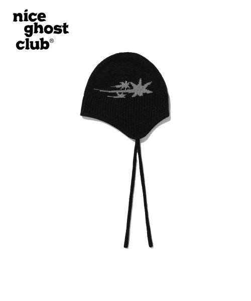 쓰리 스타즈 로고 이어 캡 비니_블랙(NG2CFUAB21A)