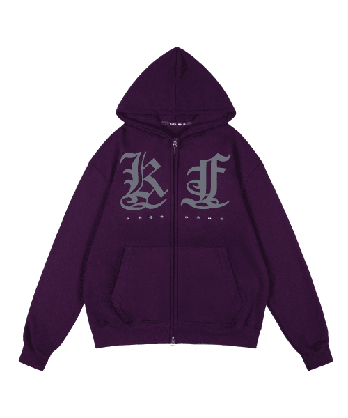 글린트 스터드 후드 집업 (퍼플) K25ZA164