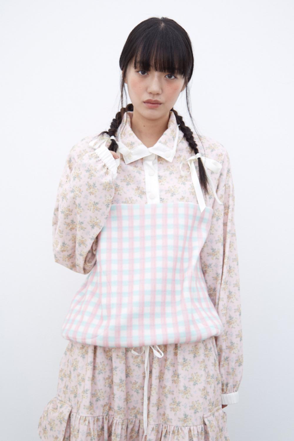 Ennis high neck anorak (Pink)