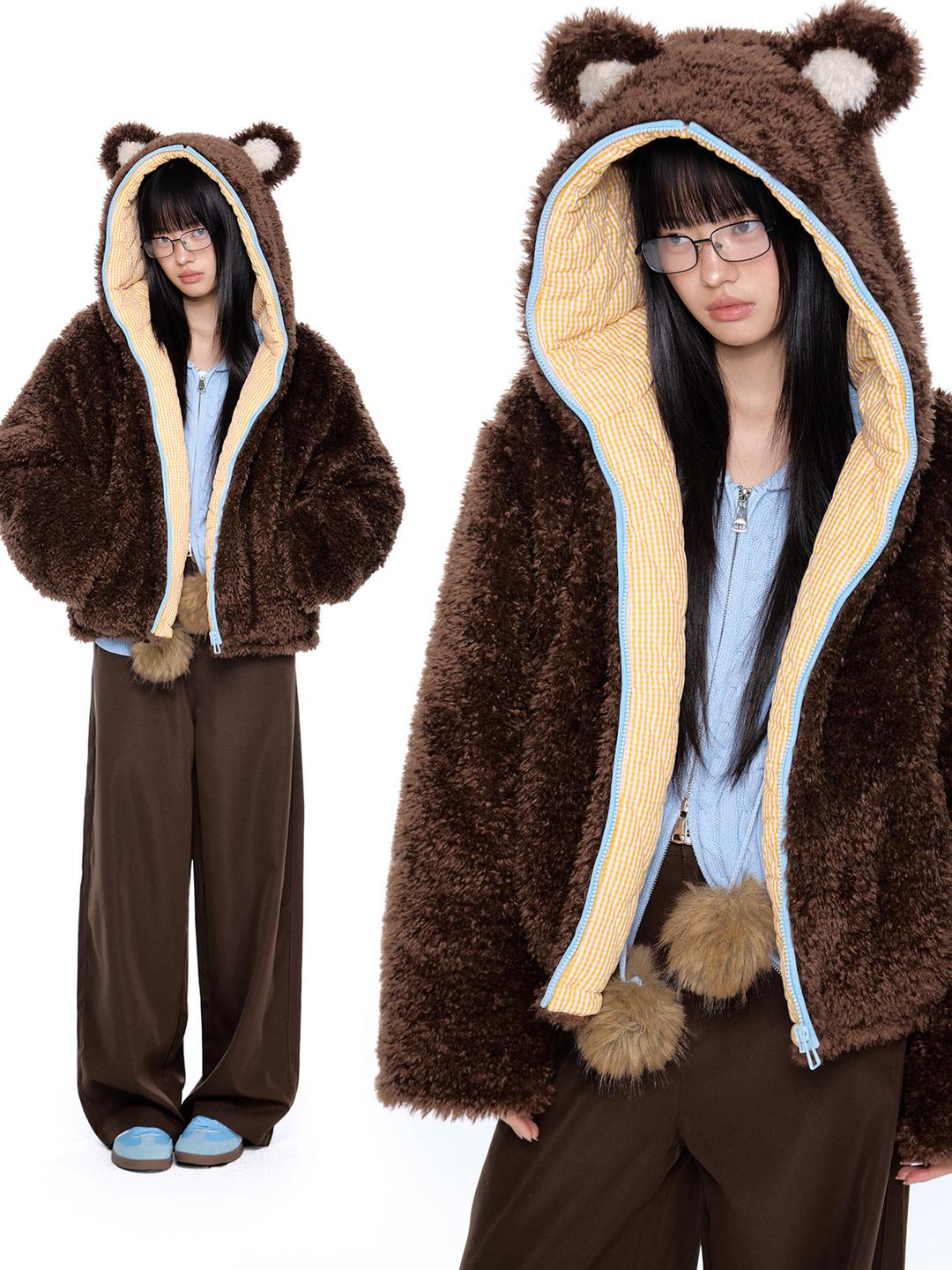 EZEK Boa color block quilted jumper