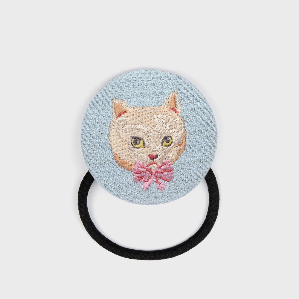 NAT circle hair tie ribbon cat