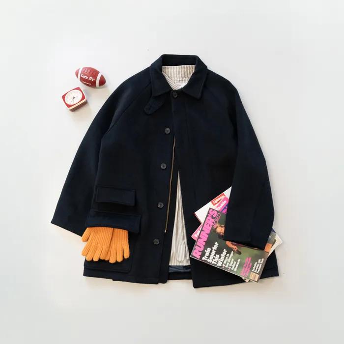 City Wool Half Coat (Navy)
