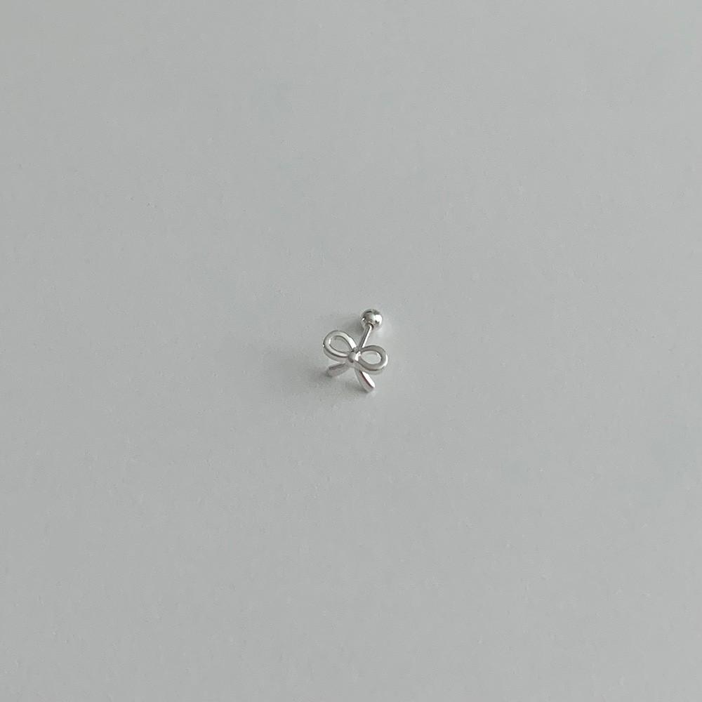 실버925 쁘띠 미니 리본 피어싱