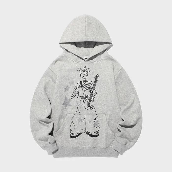 [X PUFFYBOOKCLUB] DREAM A ROCKSTAR HOODIE_GREY(IK2EFMM416B)