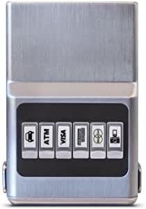 RFID Blocking ProTek ACM Wallet - Credit Card Holder, Front Pocket Organizer & Money Clip, Easy Push Button Use