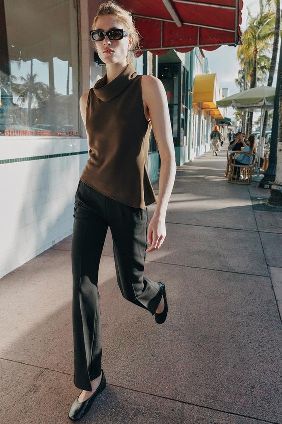 언밸런스 밑단 탑