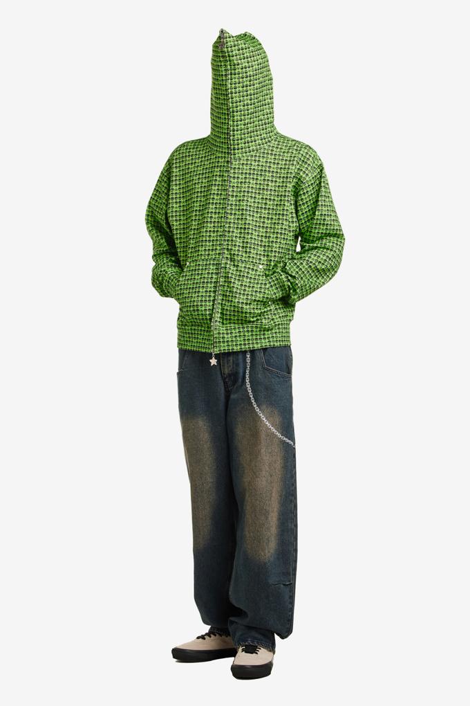 SKULL LINE FULL ZIP HOODIE