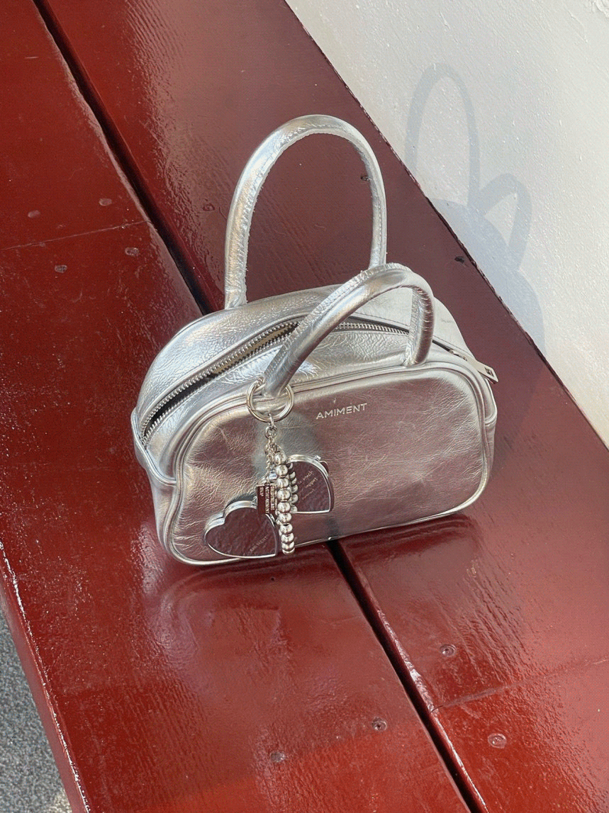 샵보애 amiment 아미먼트 토트백 소가죽 가방 실버 데일리 미니백 bag (3col)