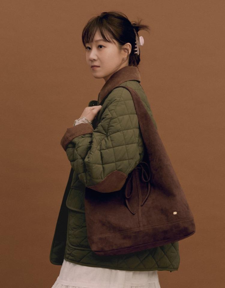 [예약배송 11/5]pino bag (suede) - brown (M)
