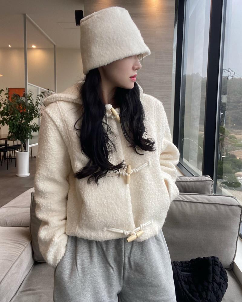 더플 뽀글이 떡볶이 하프 숏 코트 자켓 아우터