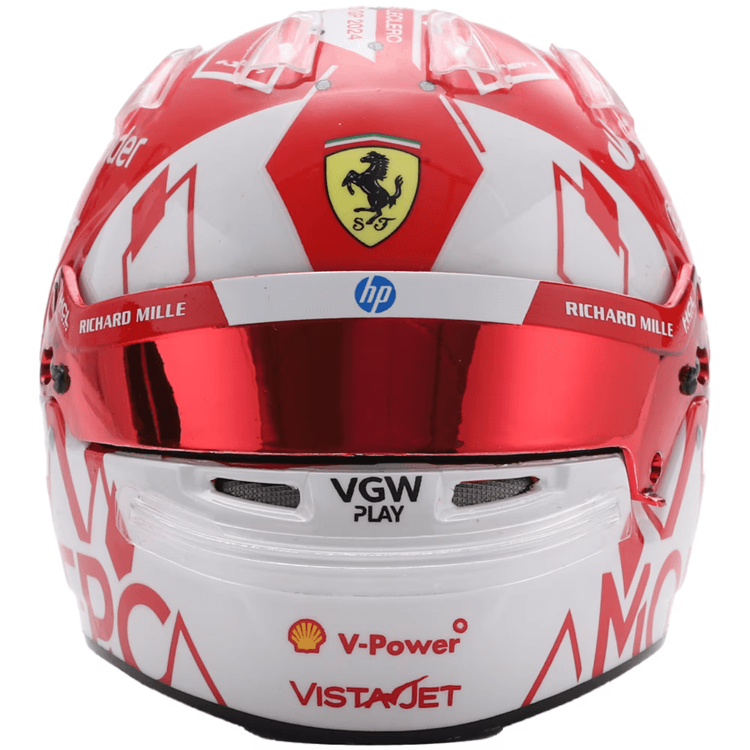 Scuderia Ferrari Charles LeClerc 2024 Monaco GP Champion 1:5 Model Helmet