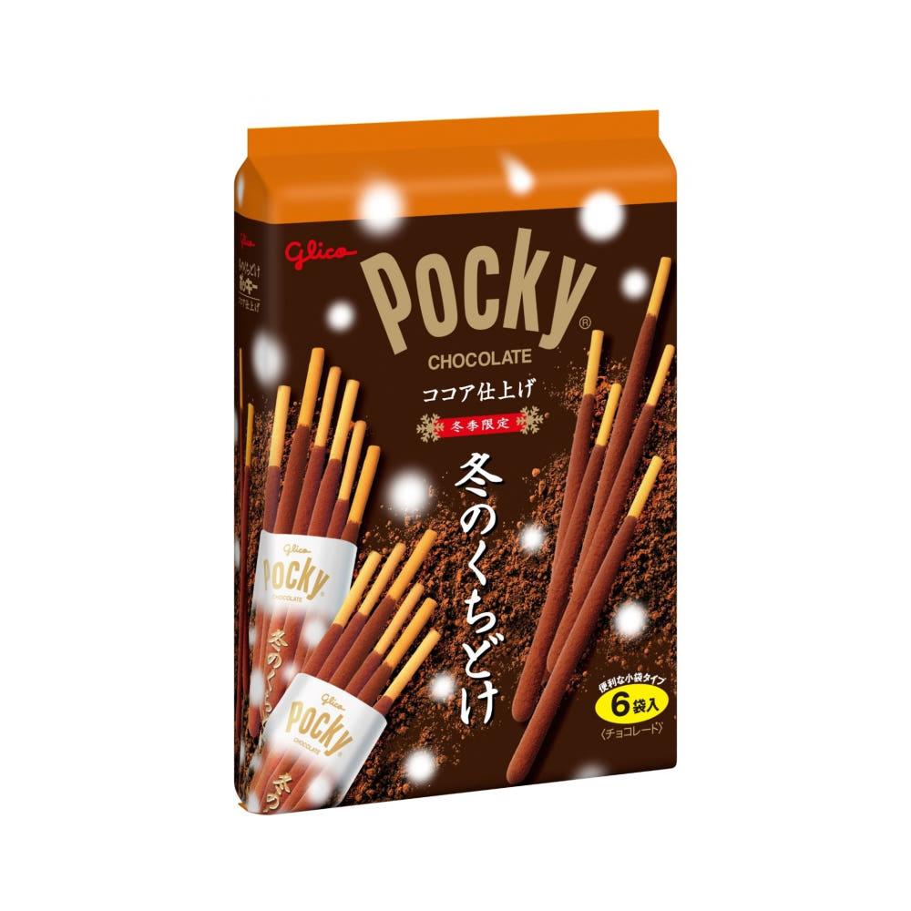 기간한정 - 글리코 [포키 초콜릿 - 코코아 맛 6봉지 (봉지타입)] /일본 과자