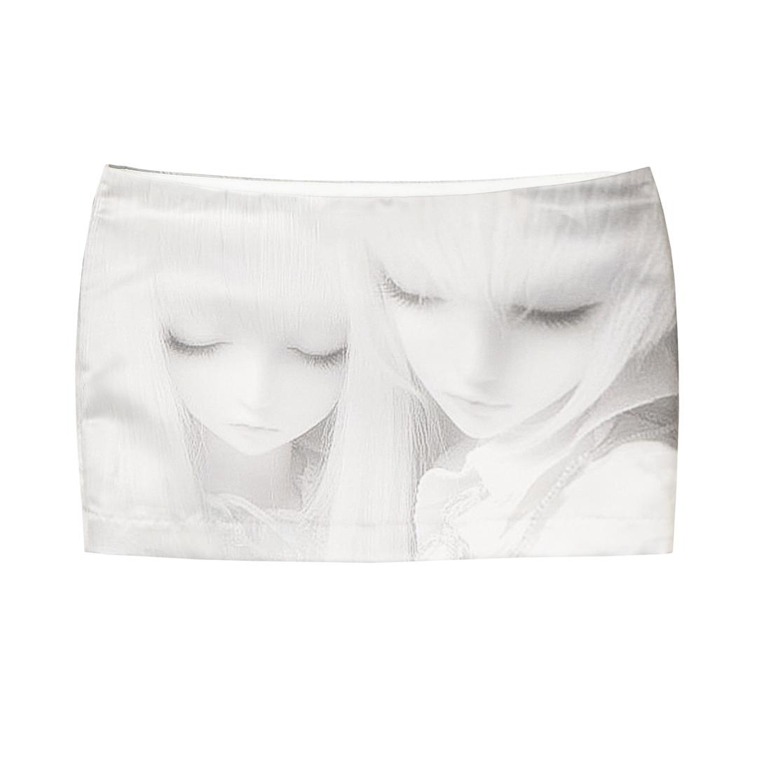 Printed mini skirt