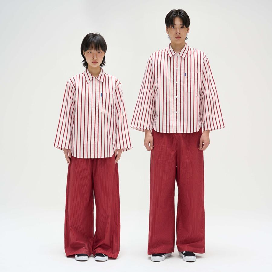 RE101 클래식 홈웨어 파자마 셋업_레드핀&체리레드 2SIZES (선물패키지포함)