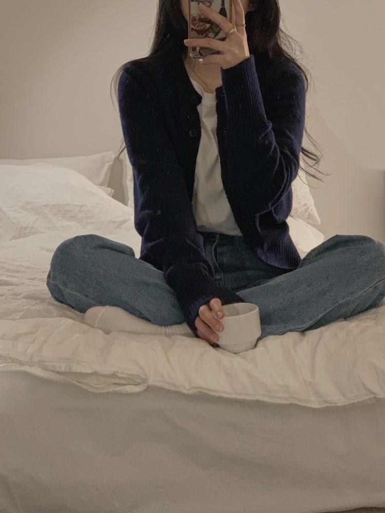티니 울 가디건 (네이비)