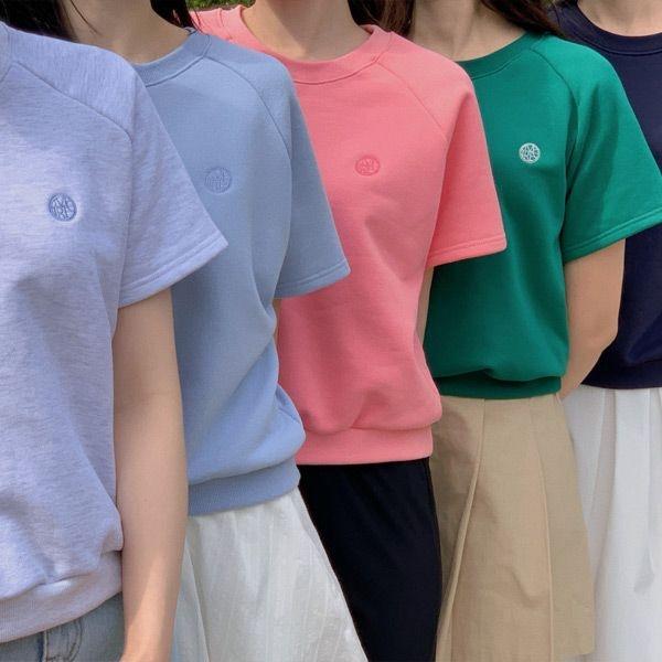 (메이드) 모어 로고 자수 여름 반팔 맨투맨 ts3731