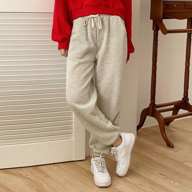 [따뜻하게] 기모 무지 츄리닝 조거 밴딩 팬츠 트레이닝 바지 캐주얼 데일리 -BPN0239- 빅사이즈 루즈핏 오버핏 가을 겨울 코디