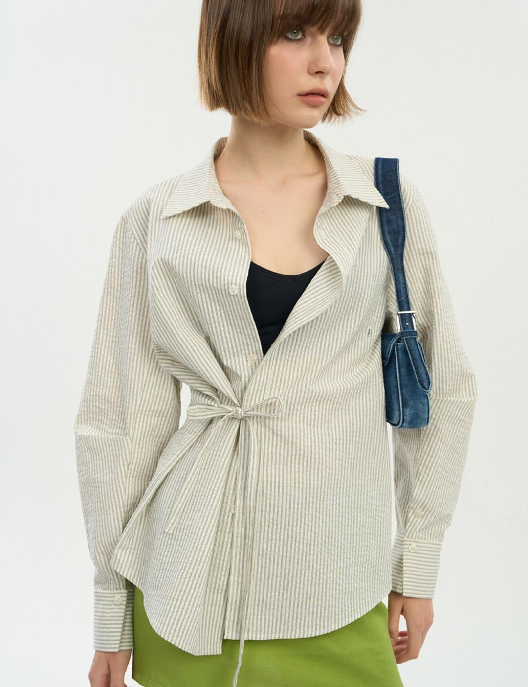 써머 크런치 스트라이프 셔츠 | 루앱