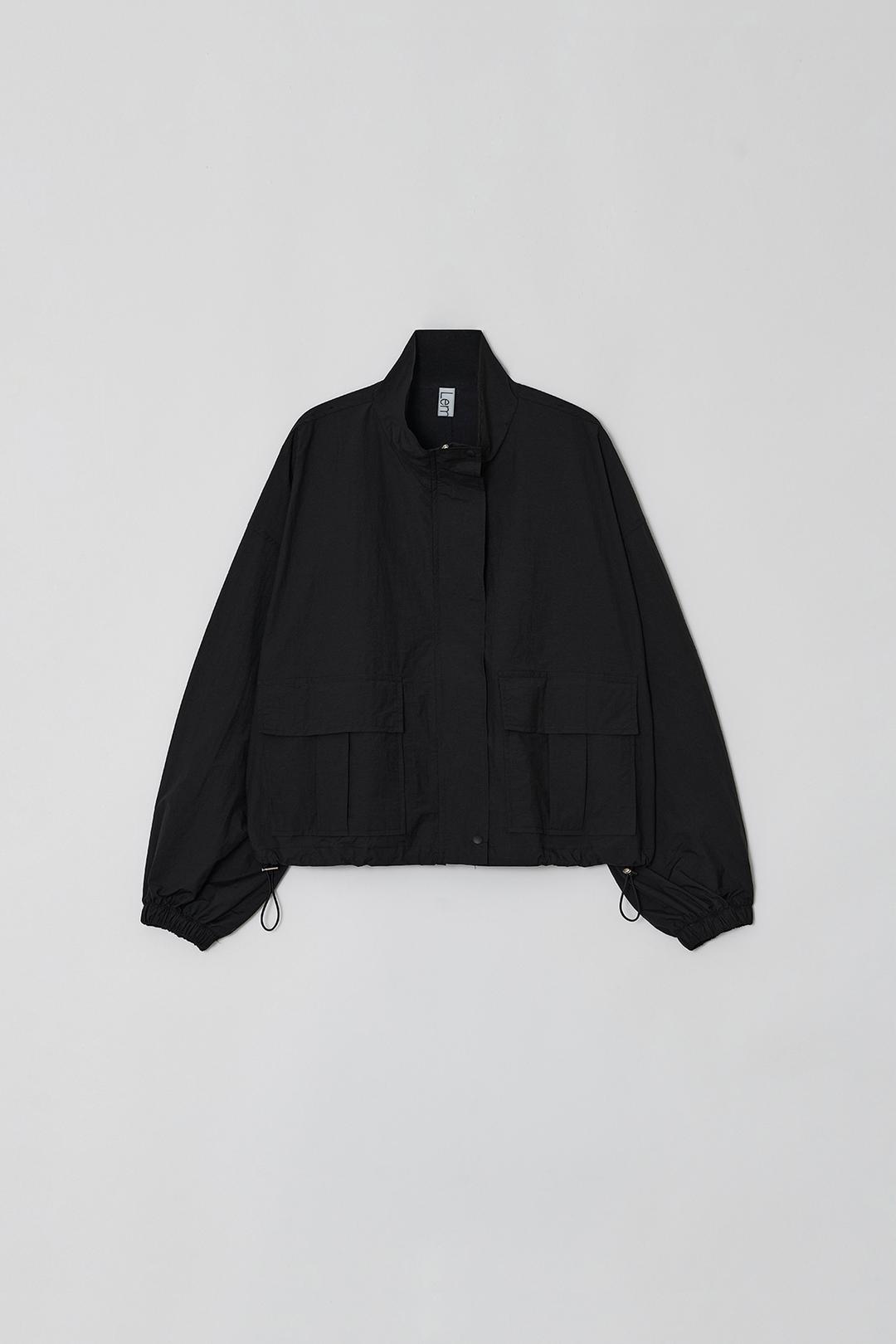 [NEW] CRISPY WIND BREAKER JUMPER, BLACK